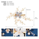 gold HS-J6608G handmade Crystal Flower Bridal Hair Clip