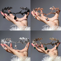 alloy Rhinestone Forehead Drop Headband Bridal Hair Accessory