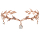 alloy Rhinestone Forehead Drop Headband Bridal Hair Accessory