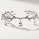 alloy Rhinestone Forehead Drop Headband Bridal Hair Accessory