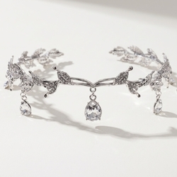 Silver White Diamond Elf Forehead Drop Ts-J2957s