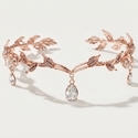 alloy Rhinestone Forehead Drop Headband Bridal Hair Accessory