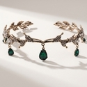 alloy Rhinestone Forehead Drop Headband Bridal Hair Accessory