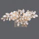 handmade Pearl Rhinestone Bridal Side Hair Comb