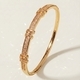 adjustable Copper Open Bangle With Zircon Stone