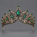 baroque Vintage Rhinestone Crown Tiara For Bridal Wedding