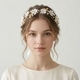 cutout rhinestone handmade headband forest Style Fabric Simulated Flower Pearl Headband Wedding Hair Accessory