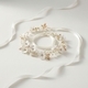 cutout rhinestone handmade headband forest Style Fabric Simulated Flower Pearl Headband Wedding Hair Accessory
