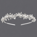 light Luxury Bridal Floral Wreath Headband With Pearls And Rhinestones