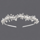 light Luxury Bridal Floral Wreath Headband With Pearls And Rhinestones