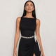 fashionable Versatile Gold Belt WS-J012 floral Leaf Satin Ribbon Waist Belt For Women