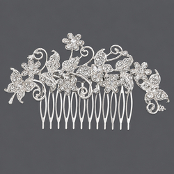 Silver Bridal Light Luxury Hair Comb Hs-J6543s