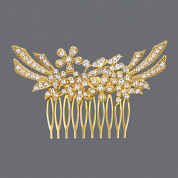 Gold Light Luxury Photoshoot Hair Comb Hs-J7011g
