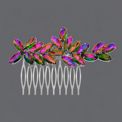 Colorful Rhinestone Light Luxury Banquet Hair Comb Hs-J6836szab