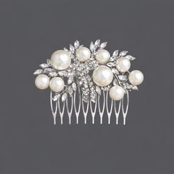 Silver Pearl Daily Hair Comb Hs-J5356