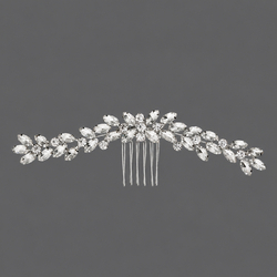 Silver Minimalist Rhinestone Hair Comb Hs-J1250