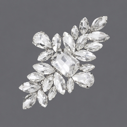 Silver Rhinestone Light Luxury Hair Clip Hs-J7091s