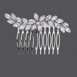 Silver Floral Versatile Hair Comb Hs-J6532s
