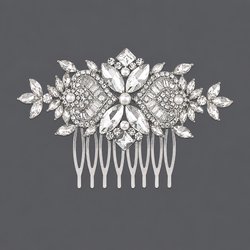 Silver Bridesmaid Evening Banquet Hair Comb Hs-J6150s