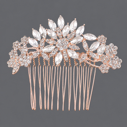 Rose Gold Maiden Forest Style Hair Comb Hs-J4098rg
