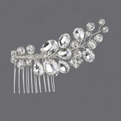 Silver Bridal Wedding Hair Comb Hs-J6814s