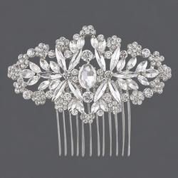Silver Rhinestone Photoshoot Hair Comb Hs-J1071