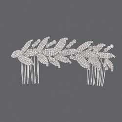 Silver Rhinestone Bridal Double Comb Hs-J3977