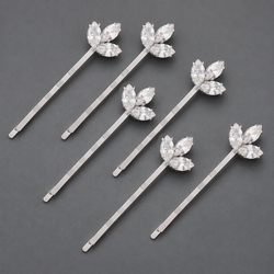 Silver Clover Hair Clip Hs-J7430s