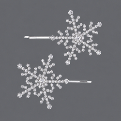 Silver Snowflake Versatile Hair Clip Hs-J4494