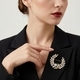 sparkling Full-Diamond Brooch Pin For Suit And Evening Gown