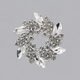 sparkling Full-Diamond Brooch Pin For Suit And Evening Gown