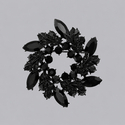 sparkling Full-Diamond Brooch Pin For Suit And Evening Gown