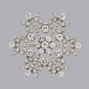 sparkling Full-Diamond Brooch Pin For Suit And Evening Gown