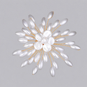 sparkling Full-Diamond Brooch Pin For Suit And Evening Gown