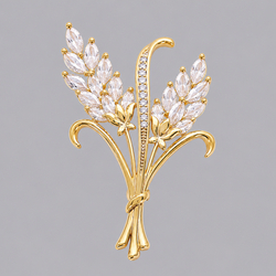 Wheat Ear Niche Realistic Brooch Brs-J422g