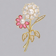 sparkling Full-Diamond Brooch Pin For Suit And Evening Gown