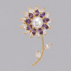 Floral Daily Niche Brooch Brs-J413gcai