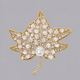sparkling Full-Diamond Brooch Pin For Suit And Evening Gown