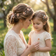 handmade Soft Clay Flower Pearl Hairpin Headband Set