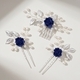 handmade Soft Clay Flower Pearl Hairpin Headband Set