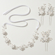 handmade Soft Clay Flower Pearl Hairpin Headband Set
