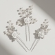 handmade Soft Clay Flower Pearl Hairpin Headband Set