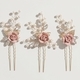 handmade Soft Clay Flower Pearl Hairpin Headband Set