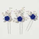 handmade Soft Clay Flower Pearl Hairpin Headband Set