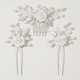 handmade Soft Clay Flower Pearl Hairpin Headband Set