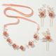 handmade Soft Clay Flower Pearl Hairpin Headband Set