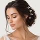 light luxury versatile pearl hairpin set simple Pearl Rhinestone Bridal Hairpin Set U-Shaped Hair Fork
