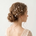 minimalist Zircon Floral Leaf Hair Clip Set For Women
