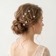 minimalist Zircon Floral Leaf Hair Clip Set For Women
