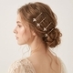 minimalist Zircon Floral Leaf Hair Clip Set For Women